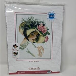 RTO DMC COUNTED CROSS STITCH KIT BEAUTY IN THE HAT